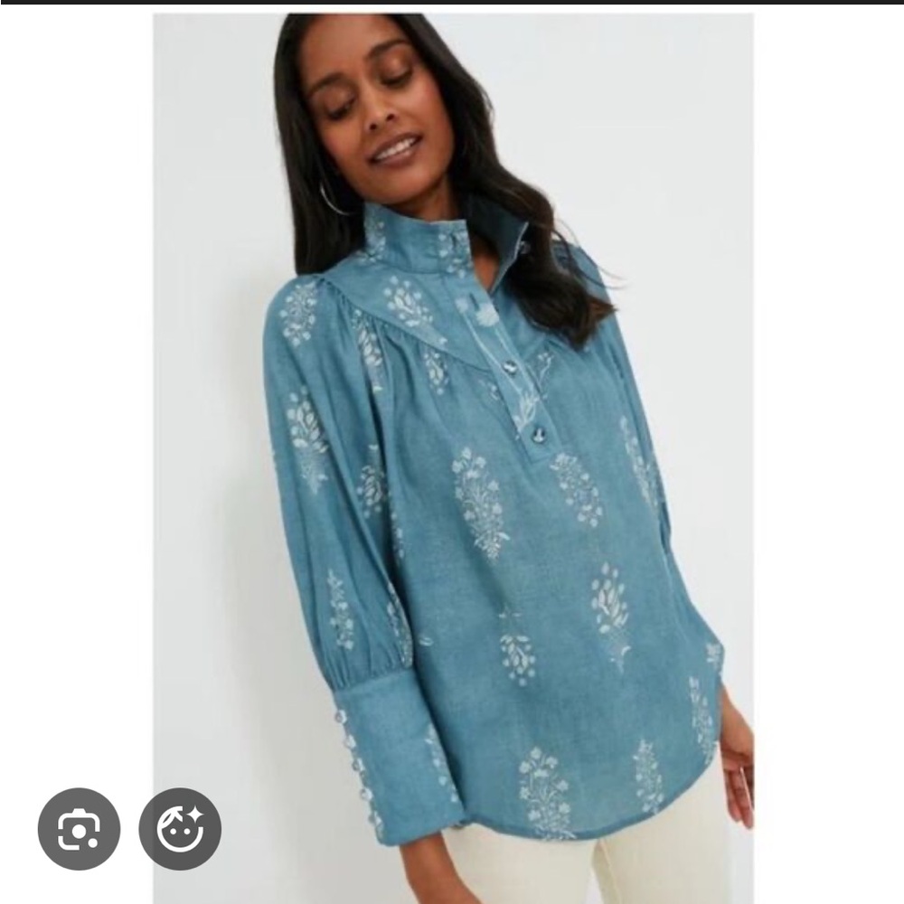 Tuckernuck Corrigan Blouse in Meadow Rue sz Medium